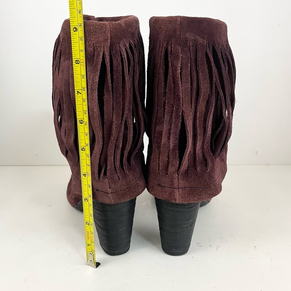 Born Banbury Chianti Suede Leather Fringe Boot Women’s Size 7.5 - Picture 8 of 16